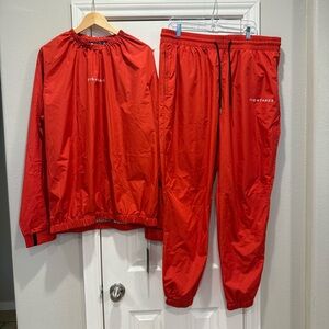 Fighthaus Contender Sauna Suit Mens 2XL Red Training Work Out Jacket Pants XXL